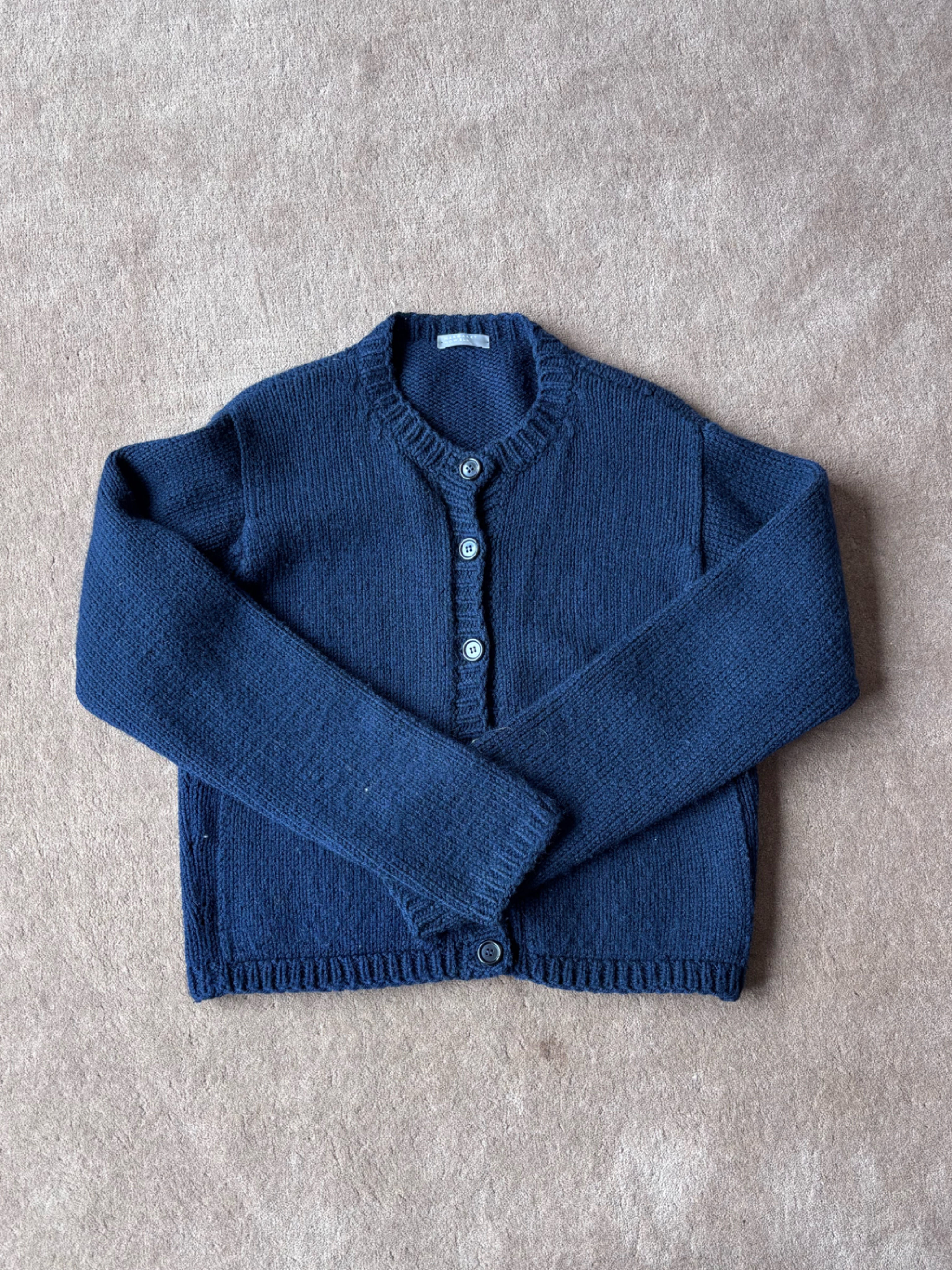 Margaret Howell Merino Wool Cardigan | Size 10 (Small) | Navy